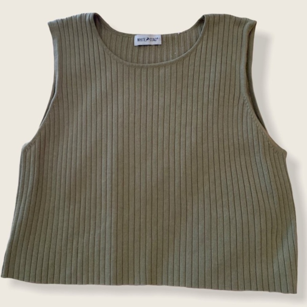 vintage green crop top